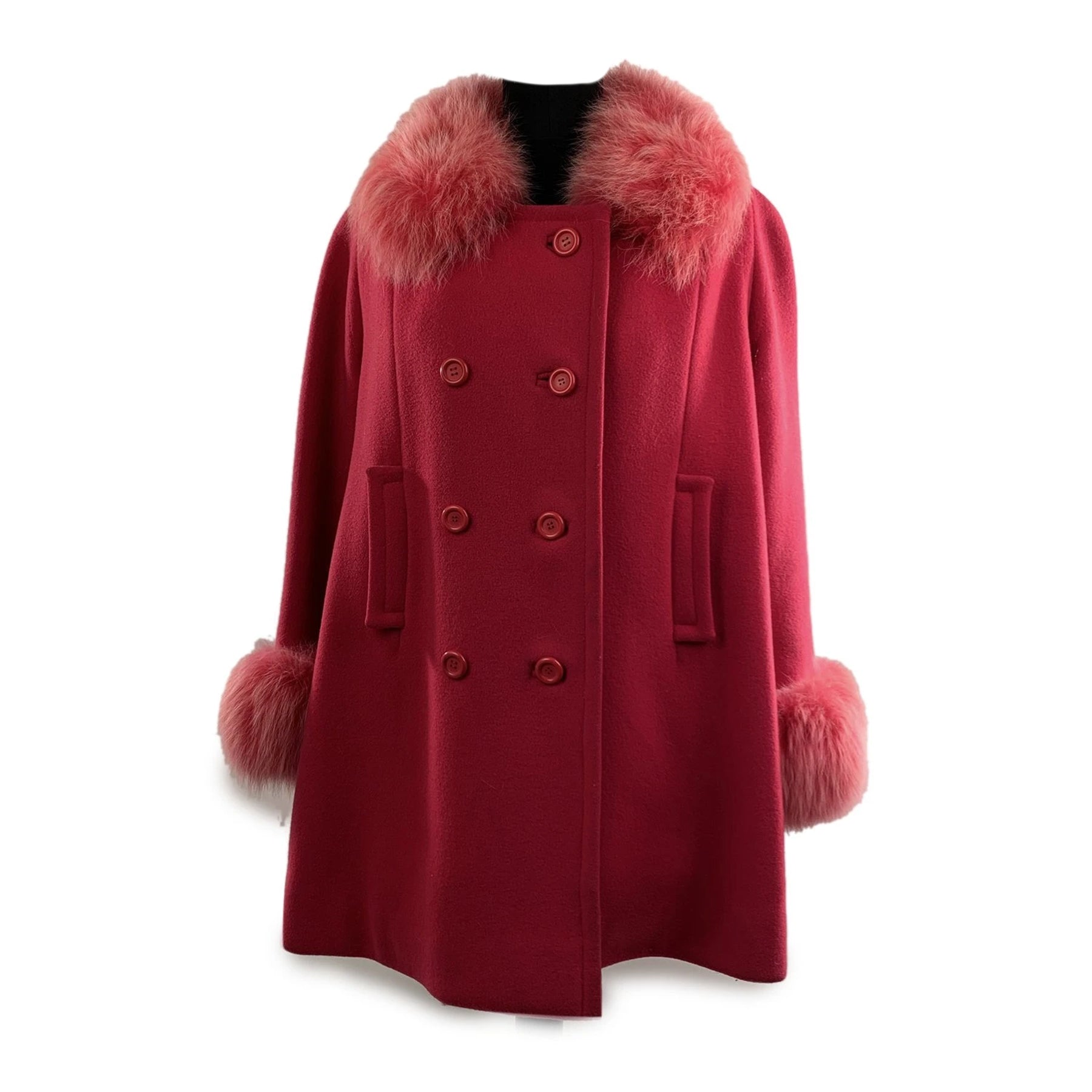 hot pink wool coat