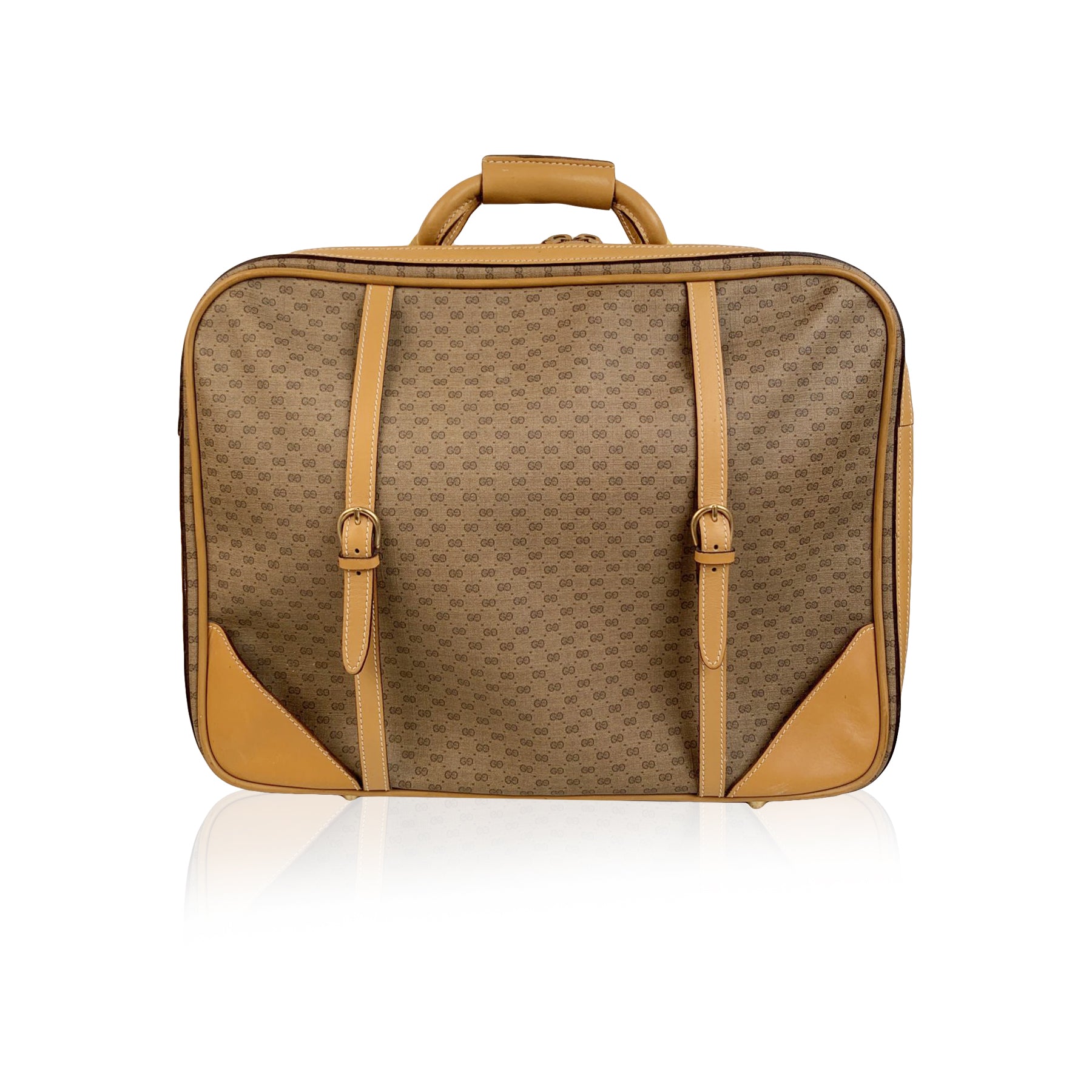 beige travel bag