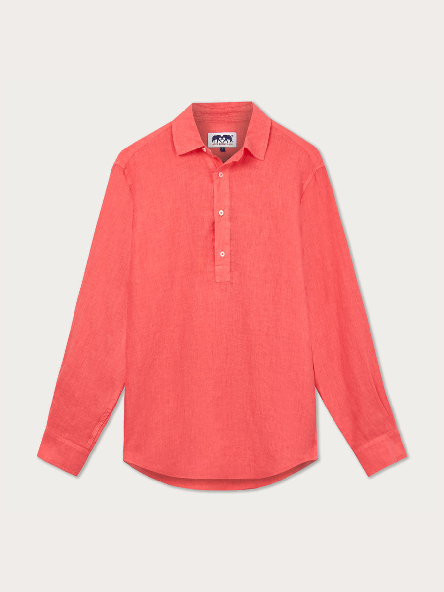 Men’s Coral Rose Hoffman Linen Shirt