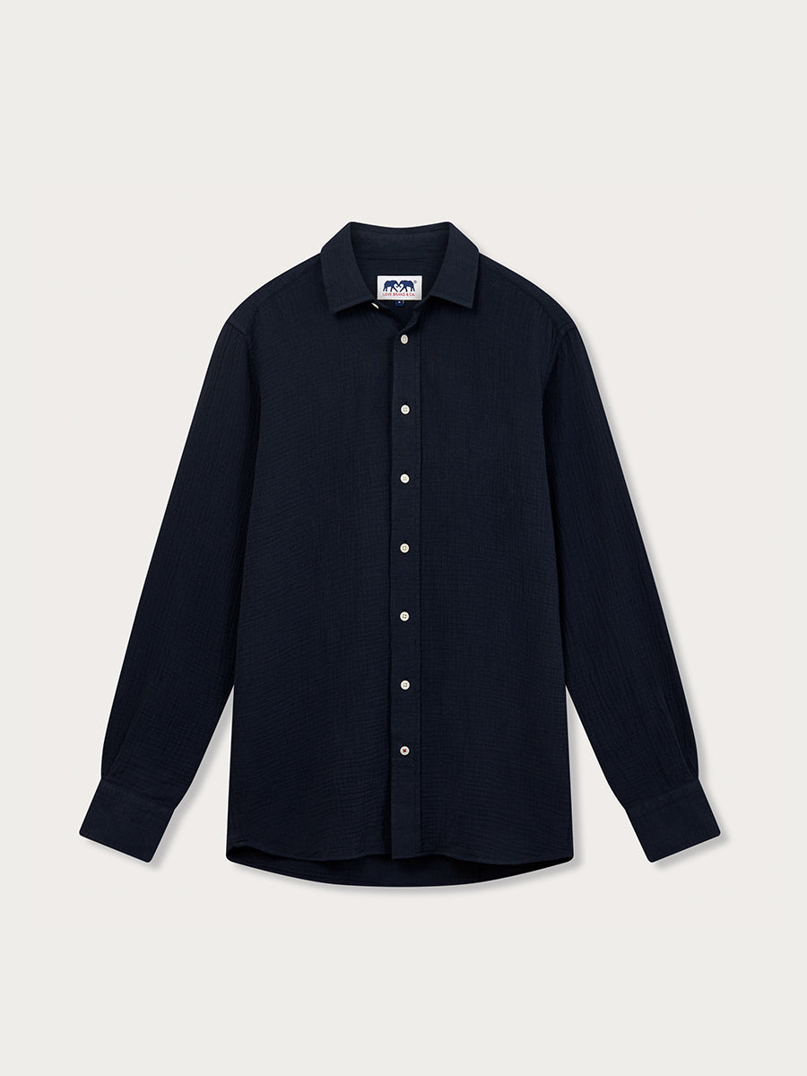 Men’s Navy Blue Galliot Cotton Shirt