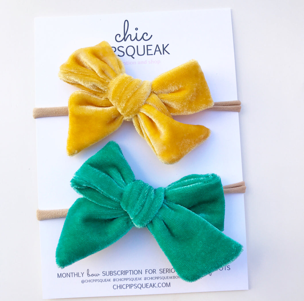 Crushed Velvet Bow Bundle