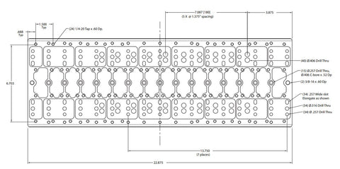 Astro-Physics 23" P-Style Dovetail Plate-Drawing 2