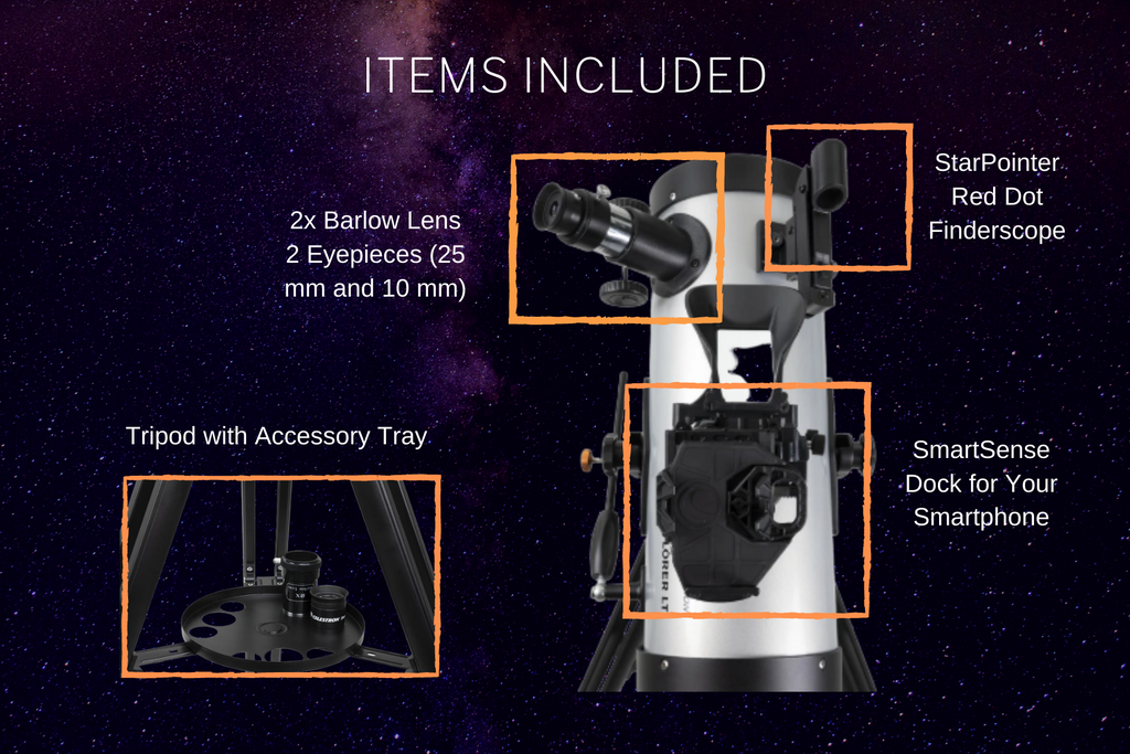 What's included with the Celestron StarSense Explorer
