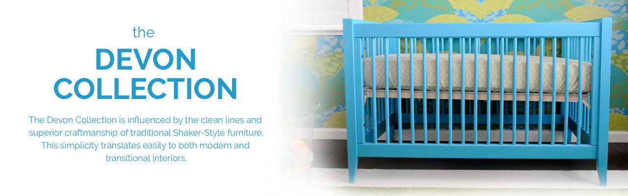 Devon Collection modern crib made in USA