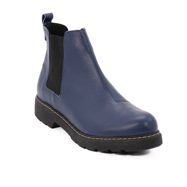 navy leather boots womens