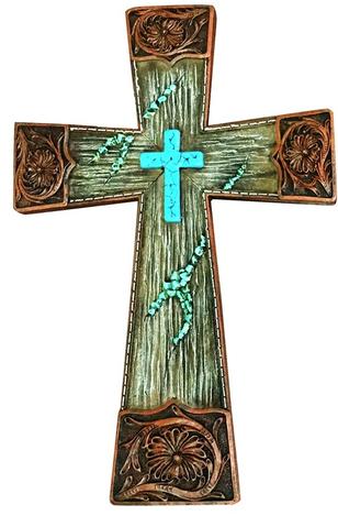 Wild West Living West Floral Resin Wall Cross
