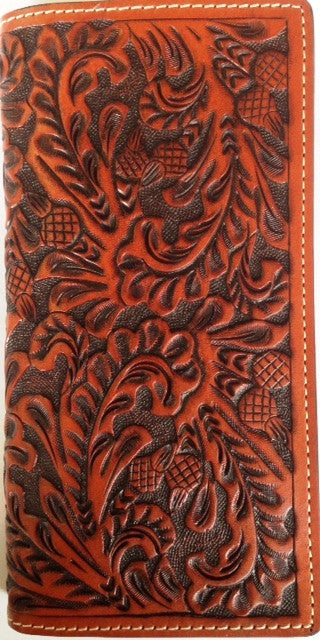 Western Tooled Leather Rodeo Wallet C1213 – Wild West Living