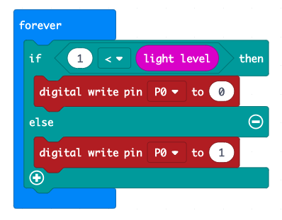 microbit automatic led makecode