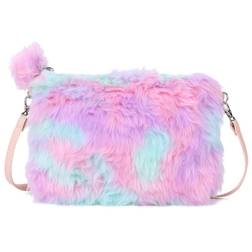 pink fluffy clutch