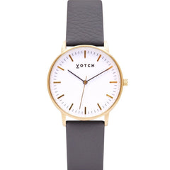 Votch Gold Face Watch, with Slate Grey Strap, New Collection | ALIVE Boutique