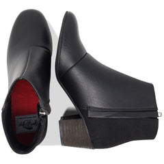 pair of Vegan Ankle Boots in Black from above by Good Guys