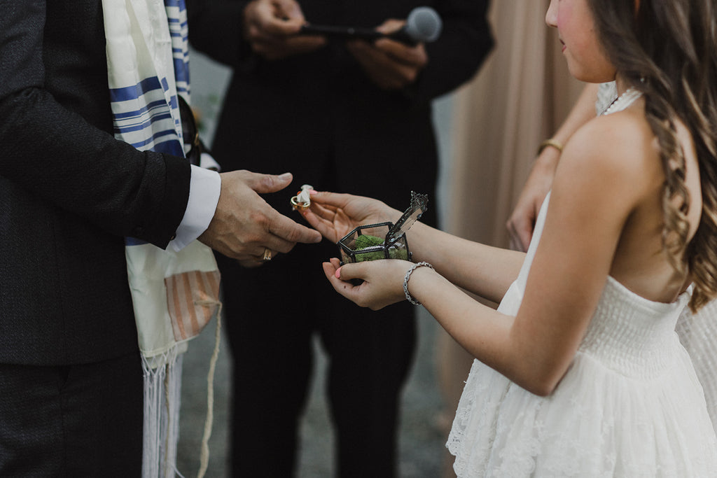 rustic eclectic wedding ceremony details 