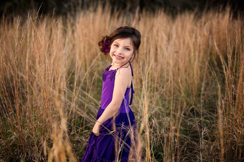 Willow plum lace maxi dress boho photoshoot in field of grass - Belle & Kai