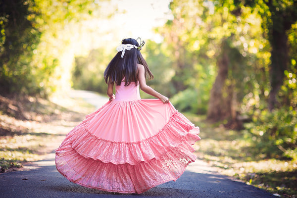 Willow Pink Boho Dress Twirling