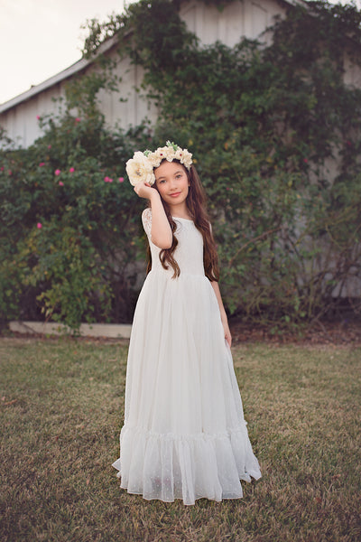 bohemian lace flower girl dresses