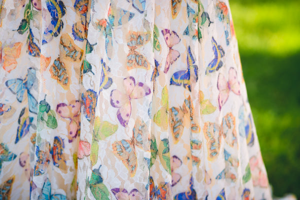 Delphine Butterfly Lace Dress Detail - Belle & Kai