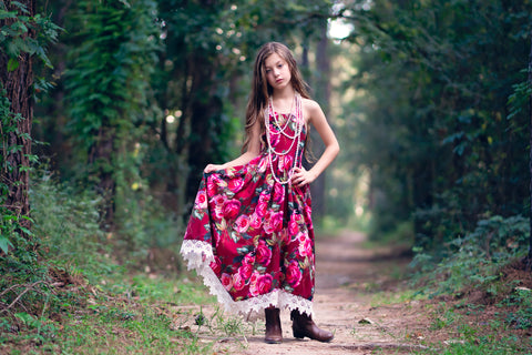 boho floral maxi dress