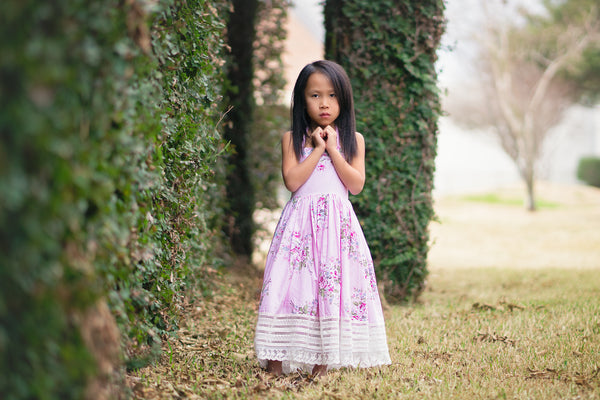 pink floral Easter dress for girls toddlers - Belle & Kai