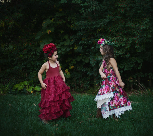 bohemian burgundy dresses