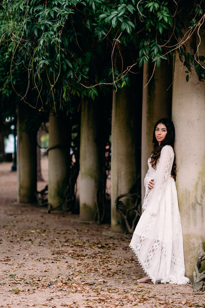 beach boho wedding dress