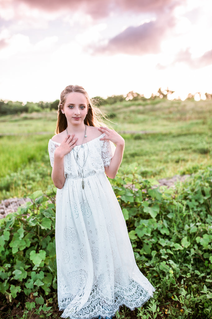 boho mommy and me mother daughter lace maxi dresses