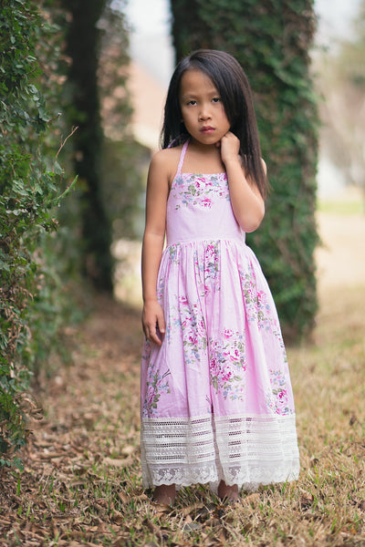 floral tea party cotton dress for girls toddlers - Belle & Kai