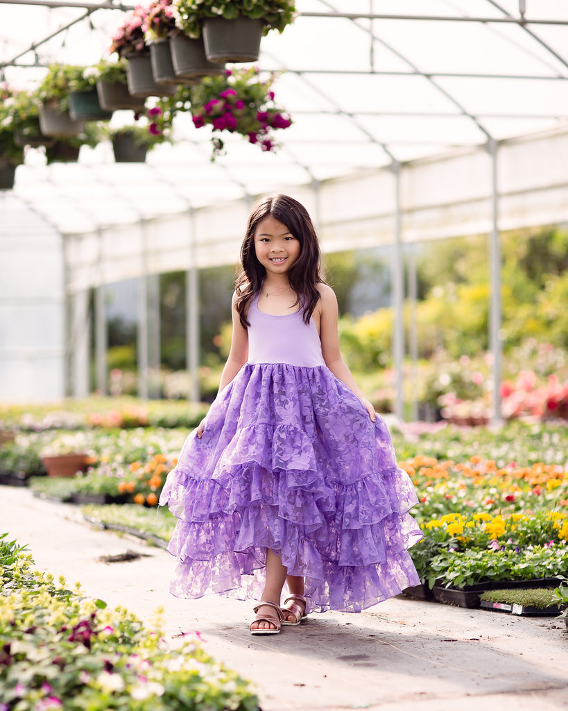 lavender boho high low dress flower girl junior bridesmaid photography dress Arabella