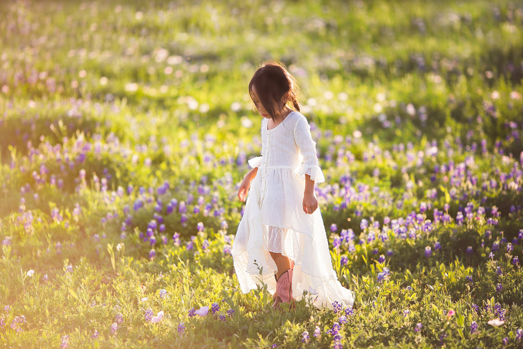 tween boho ivory high low maxi dress