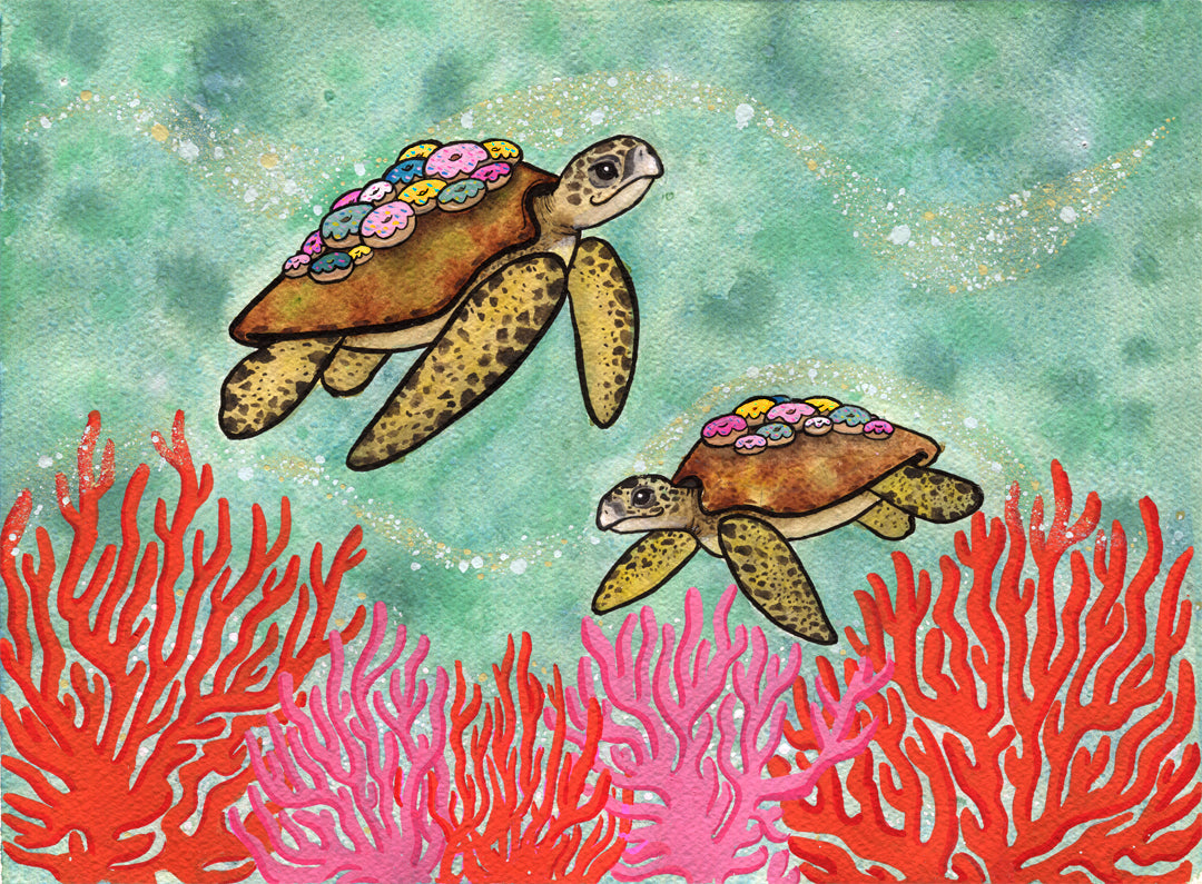 Sea Turtles with Donut Barnacles