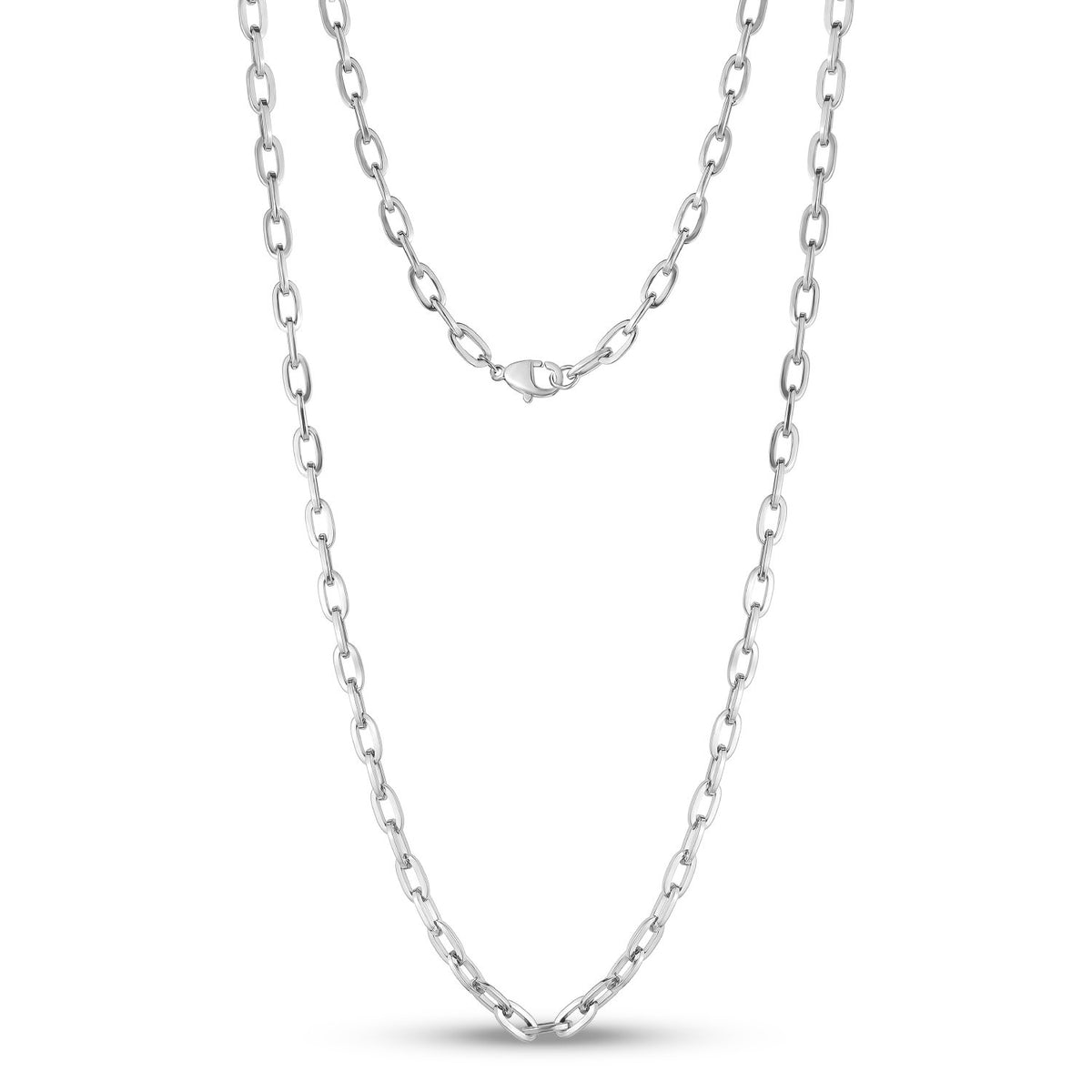 5mm Stainless Steel Oval Link Chain Necklace | The Steel Shop