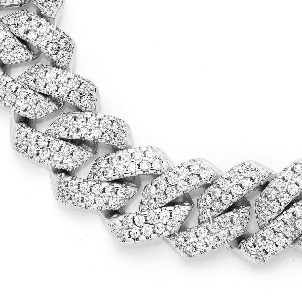 white gold plated cuban link