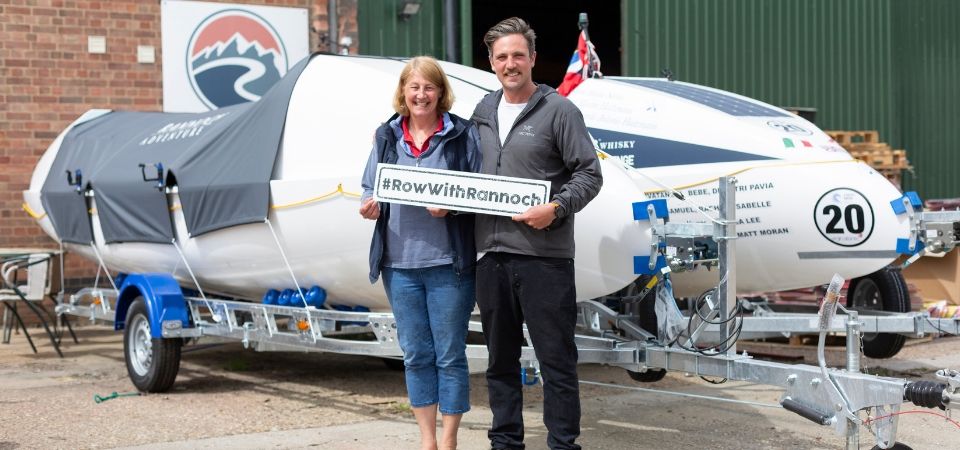 Lizzie and Angus outside the Rannoch warehouse