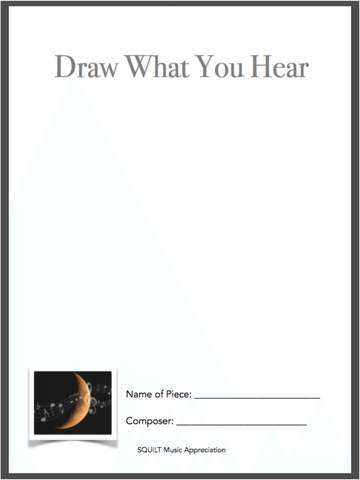 Draw What You Hear free printable - Classical Music and the Moon