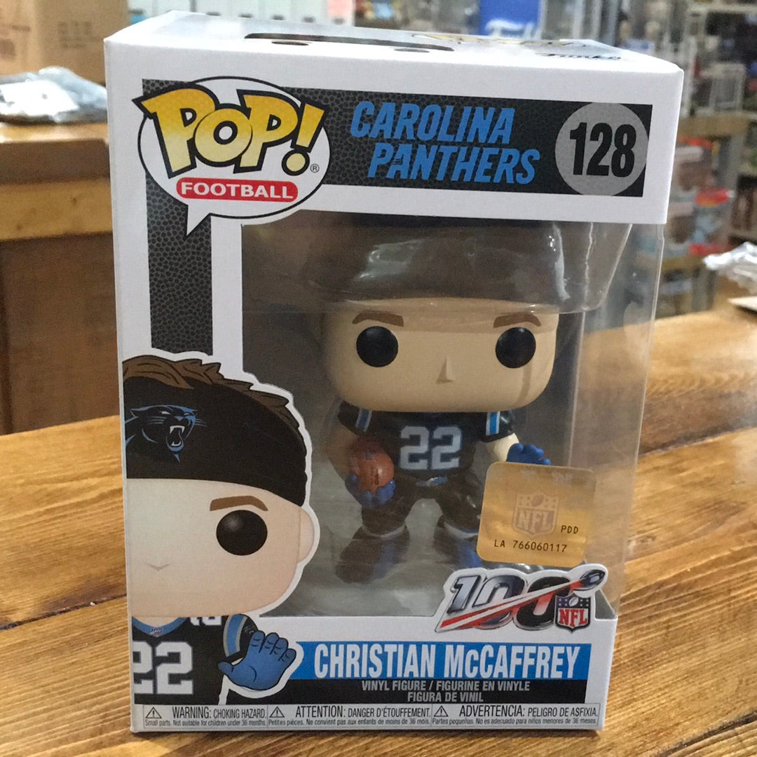 Funko Pop NFL Carolina Panthers Christian McCaffrey figure with