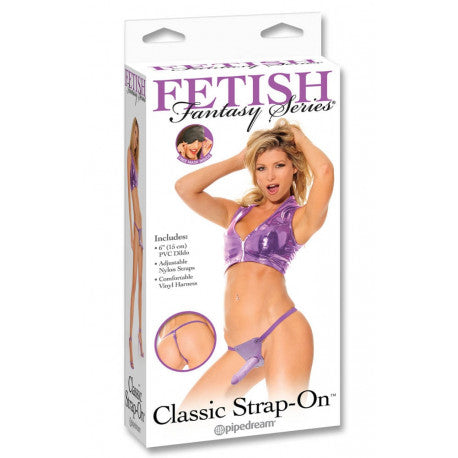 Fetish Fantasy Classic Strap On with Harness - Purple