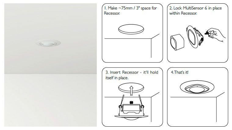 Aeotec Recessor for Multisensor 6 Installation Steps