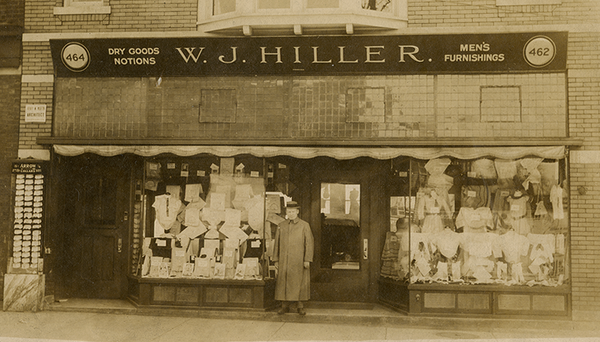 Hiller Dry Goods original store, circa early 1900s