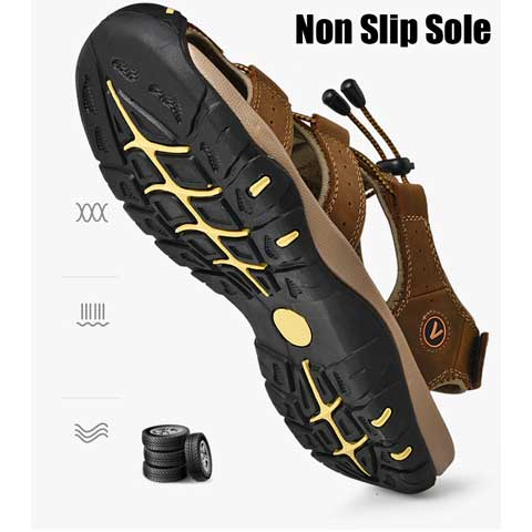 Genuine Leather Sandals men's non slip sale
