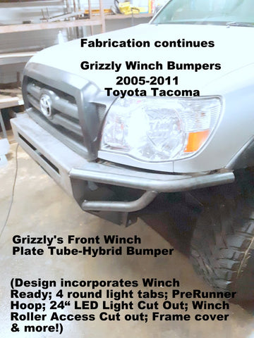 2005-2011 Toyota Tacoma Winch Plate - Tube Hybrid Bumper