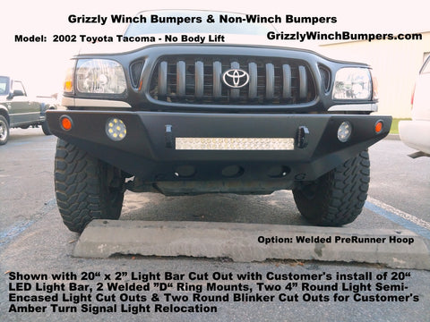 toyota tacoma winch plate bumper with LED light bar