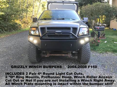 f150 grizzly metalworks front winch plate bumper