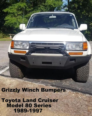 1989 - 1997 Toyota Land Cruiser Model 80 Series Front Winch Plate Bumper