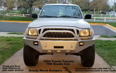 2004 toyota tacoma front winch plate bumper grizzly winch bumpers