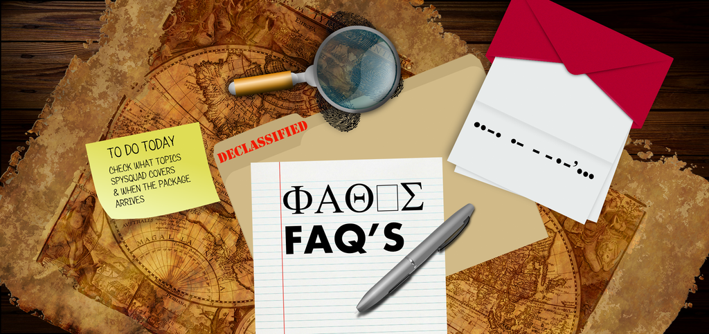 Spysquad HQ Frequently Asked Questions Header Image