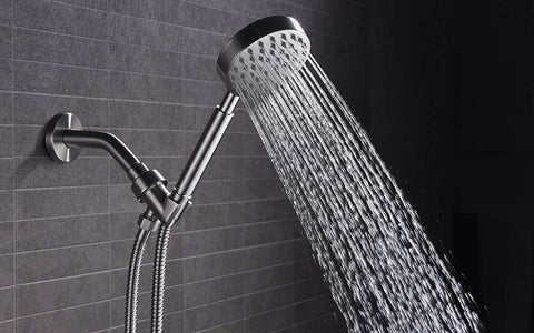 All Metal Hand Held Shower Head with Hose by HammerHead Showers