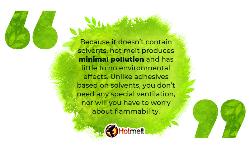 hotmelt produces minimal pollution