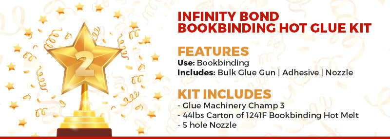 Infinity Bond Bookbinding Hot Glue Kit Infographic