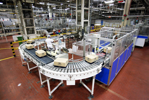 production line inside pasta factory