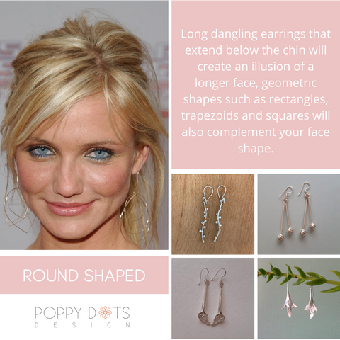 Earrings for round shaped face