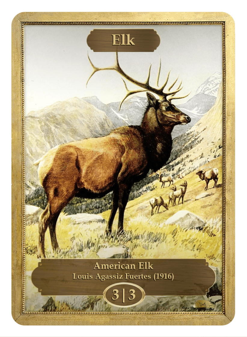 Elk Token (Louis Agassiz Fuertes)